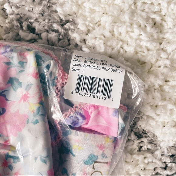 LoveShackFancy NWT Mikkel One Piece PRIMROSE PINKBERRY Swimsuit Size Large - Picture 9 of 16